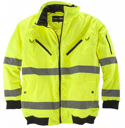 Warnschutzjacke in leuchtendem Orange oder Gelb in Übergröße