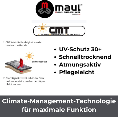 Maul CMT Climate-Management-Technology - UV-Schutz 30+ schnelltrocknend atmungsaktiv