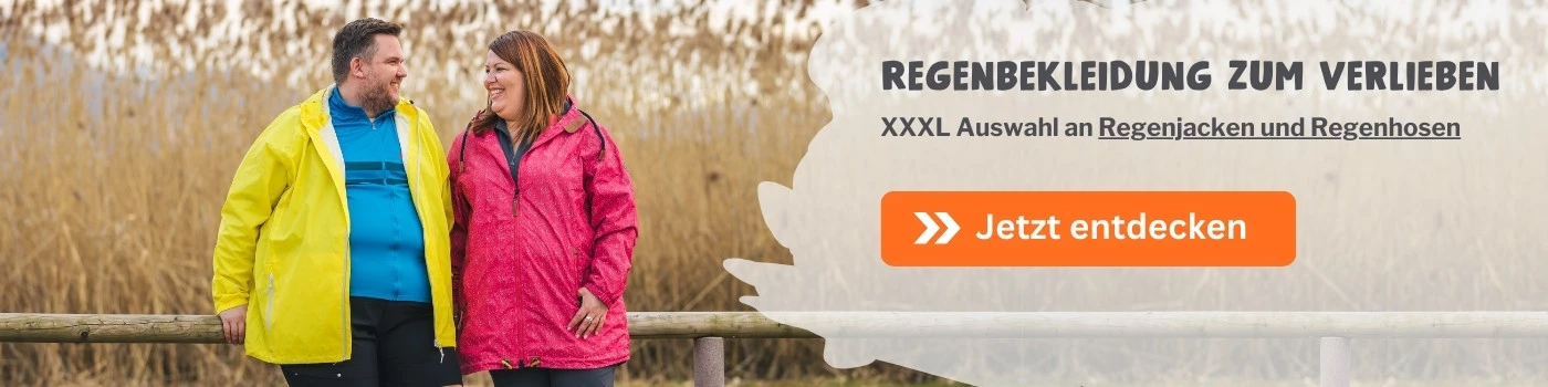 Regenbekleidung in Übergrößen für Damen und Herren