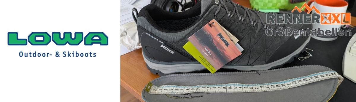 Lowa Größentabelle – Wanderschuhe in großen Größen bei RennerXXL