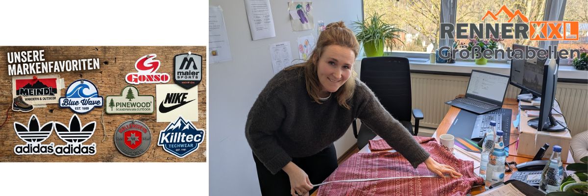 Größentabellen für Outdoor-Bekleidung – alle Marken bei RennerXXL