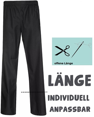 FlexiFit Regenhose Damen Langgröße Pro-X Elements - offene Länge individuell anpassbar