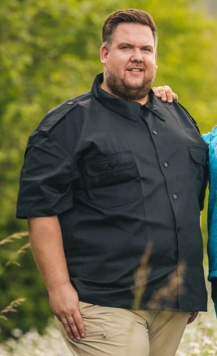 Herren Kurzarmhemd Übergrößen XXL Funktionshemd Outdoor große Größen