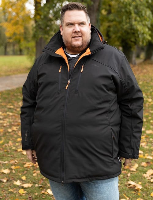 Herren Outdoorjacke Übergrößen XXL – Modell in gefütterter Winterjacke für große Größen