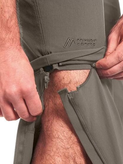 Maier Sports Herren Zip-Off-Hose in Übergröße mit Reißverschluss-Detail