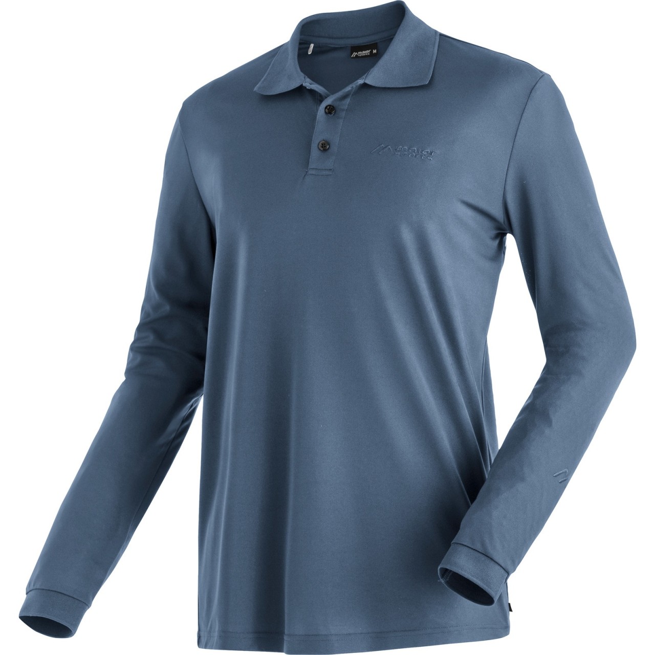 Maier Sports Ulrich Langarm-Polo Herren mit Sonnenschutzkragen in Übergrößen